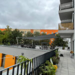 Sonnensegel manuell aufrollbar Dachterrasse