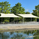 Manuell aufrollbares Sonnensegel