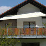 Balkon-Sonnensegel weiß