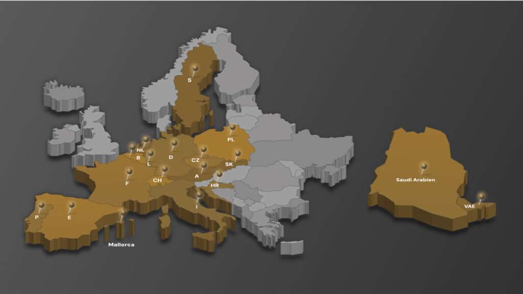 Solar Protect Weltkarte mit umgesetzten Projekten
